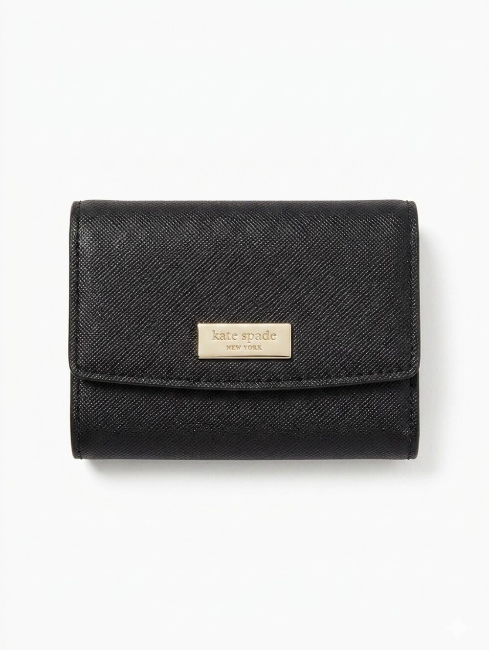 Kate Spade Small Black Compact Snap Wallet